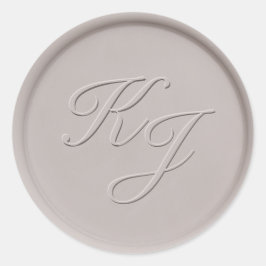Monogramm Initial Clay Wax Siegel Sticker