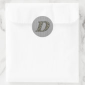 Monogramm Initial D Hydrangea Floral Sticker (Tasche)