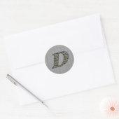 Monogramm Initial D Hydrangea Floral Sticker (Umschlag)