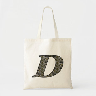 Monogramm Initial D Hydrangea Floral Tote Bag Tragetasche