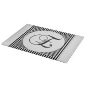 MONOGRAMM INITIAL E SCHNEIDEBRETT (Ecke)