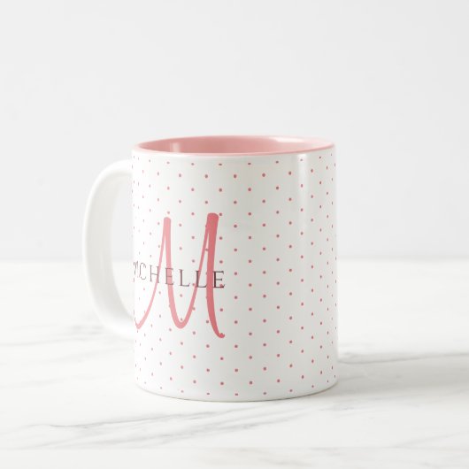 Monogramm Initial Ersetzen Sie Ihren Namen Charism Zweifarbige Tasse (Vorderseite Links)