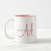 Monogramm Initial Ersetzen Sie Ihren Namen Charism Zweifarbige Tasse (Links)