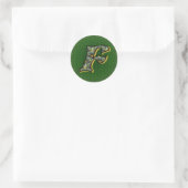 Monogramm Initial F Black Daisies Aufkleber (Tasche)