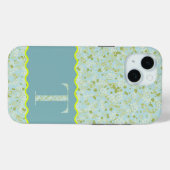 MONOGRAMM INITIAL FÜR KLEINE BLUME Case-Mate iPhone HÜLLE (Rückseite (Horizontal))