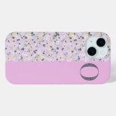 MONOGRAMM INITIAL FÜR LILAC-KLEINE BLUME Case-Mate iPhone HÜLLE (Rückseite (Horizontal))