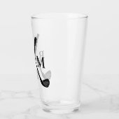 Monogramm Initial Golf Club Elegantes Template Bie Glas (Links)