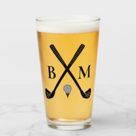 Monogramm Initial Golf Club Elegantes Template Bie Glas