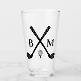 Monogramm Initial Golf Club Elegantes Template Bie Glas