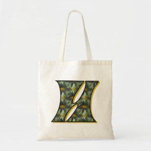 Monogramm Initial H Black Daisies Tote Bag Tragetasche