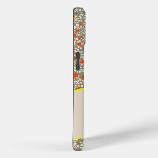 MONOGRAMM INITIAL H GRÜNE UND ROTE KLEINE BLUME Case-Mate iPhone HÜLLE (Rückseite / Rechts)