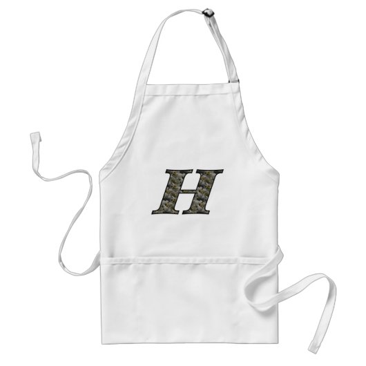 Monogramm Initial H Hydrangea Floral Schürze (Vorne)