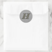 Monogramm Initial H Hydrangea Floral Sticker (Tasche)