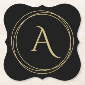Monogramm Initial in Circles Untersetzer (Vorderseite)
