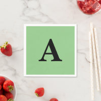 Monogramm Initial Individuelle Name Black Sage Gre
