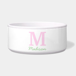 Monogramm Initial Individuelle Name Pink Green Pet Napf