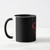 Monogramm Initial Kursiv B Schwarz Tasse (Links)