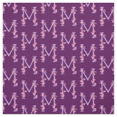 Monogramm Initial M lila Orchideenfarbe Stoff (Muster)