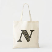 Monogramm Initial N Hydrangea Floral Tote Bag Tragetasche (Vorne)