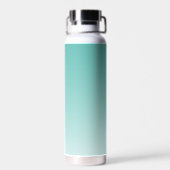 Monogramm Initial Name Skriptverlauf Teal Grün Trinkflasche (Rückseite)
