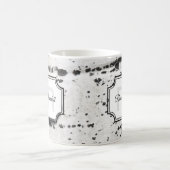 Monogramm Initial Nature Lover Aspen Bark Foto Kaffeetasse (Mittel)