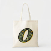 Monogramm Initial O Black Daisies Tote Bag Tragetasche (Vorne)