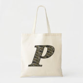 Monogramm Initial P Hydrangea Floral Tote Bag Tragetasche (Vorne)