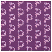 Monogramm Initial-P-lila Orchideenfarbe Stoff (Muster)