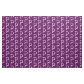 Monogramm Initial-P-lila Orchideenfarbe Stoff (Fat Quarter (45,7 x 55,9 cm))