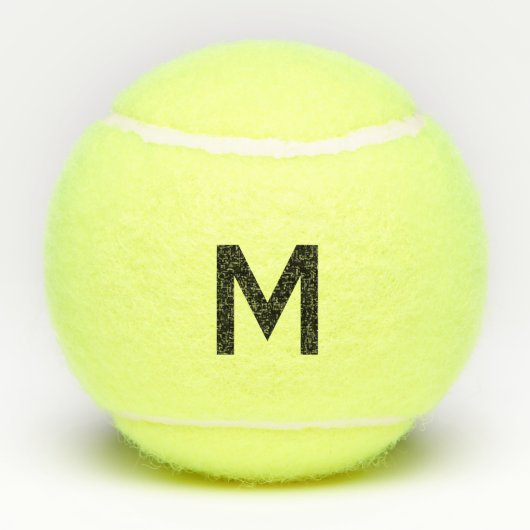 Monogramm Initial Personalisiert Tennisbälle (Rückseite)