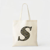 Monogramm Initial S Hydrangea Floral Tote Bag Tragetasche (Vorne)