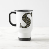 Monogramm Initial S Hydrangea Floral Travel Mug Reisebecher (Links)