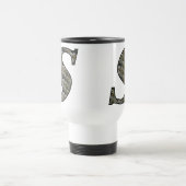 Monogramm Initial S Hydrangea Floral Travel Mug Reisebecher (Mittel)