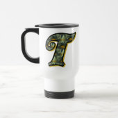Monogramm Initial T Daisies Floral Travel Mug Reisebecher (Links)