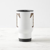 Monogramm Initial T Elegant Floral Travel Mug Reisebecher (Mittel)