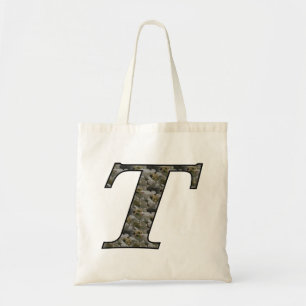 Monogramm Initial T Hydrangea Floral Tote Bag Tragetasche