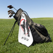 Monogramm Initial und Name Personalisiert Golfhandtuch (Gras)