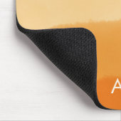 Monogramm Initial Wasserfarbe Kürbis Orange Ombre Mousepad (Ecke)