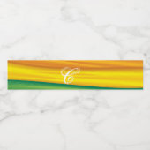 Monogramm Initial Water Bottle Label lgbtq Regenbo Wasserflaschenetikett (Einzelnes Label)