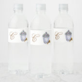 Monogramm Initial Water Bottle Label Summer Countr Wasserflaschenetikett (Flaschen)