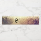 Monogramm Initial Water Flasche Etikett Sunrise Pa (Einzelnes Label)