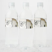 Monogramm Initial Water Flasche Etikett Sunset Sta (Flaschen)