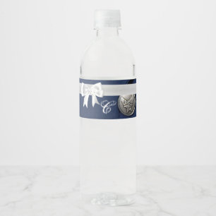 Monogramm Initial Water Flasche Label AirForce Dre Wasserflaschenetikett