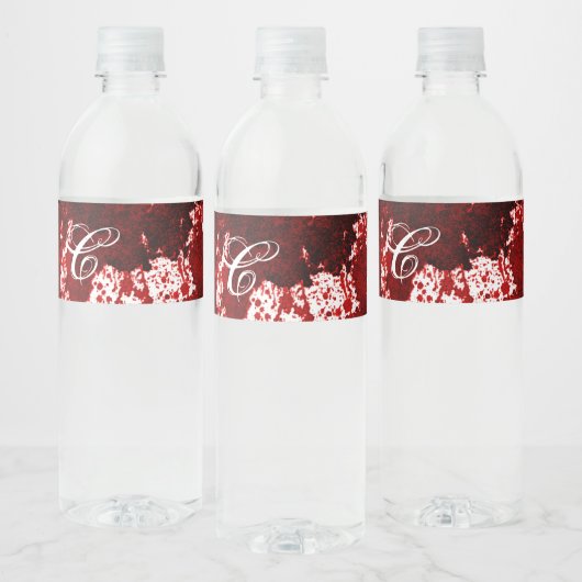 Monogramm Initial Water Flasche Label Spritzer Wasserflaschenetikett (Flaschen)