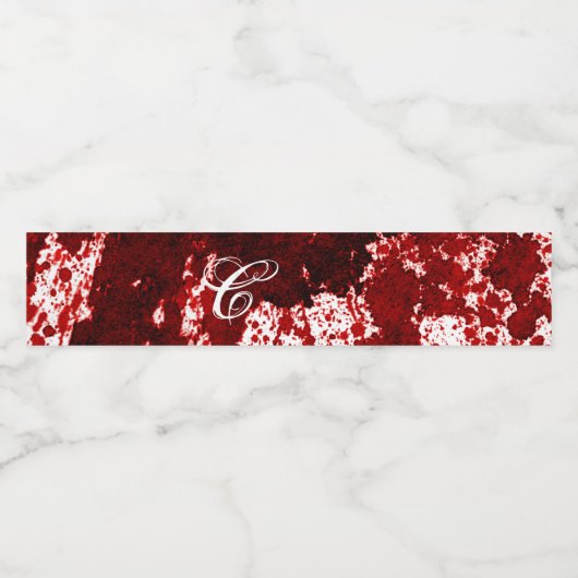 Monogramm Initial Water Flasche Label Spritzer Wasserflaschenetikett (Einzelnes Label)