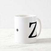 Monogramm Initial Z Classic Tasse, 11 oz Kaffeetasse (VorderseiteRechts)