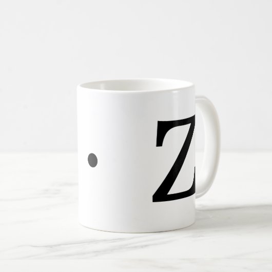 Monogramm Initial Z Classic Tasse, 11 oz Kaffeetasse (VorderseiteRechts)
