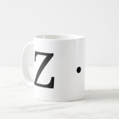 Monogramm Initial Z Classic Tasse, 11 oz Kaffeetasse (Vorderseite Links)