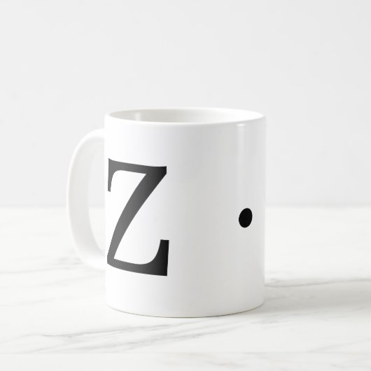 Monogramm Initial Z Classic Tasse, 11 oz Kaffeetasse (Vorderseite Links)