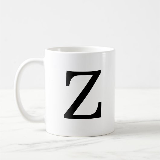 Monogramm Initial Z Classic Tasse, 11 oz Kaffeetasse (Links)